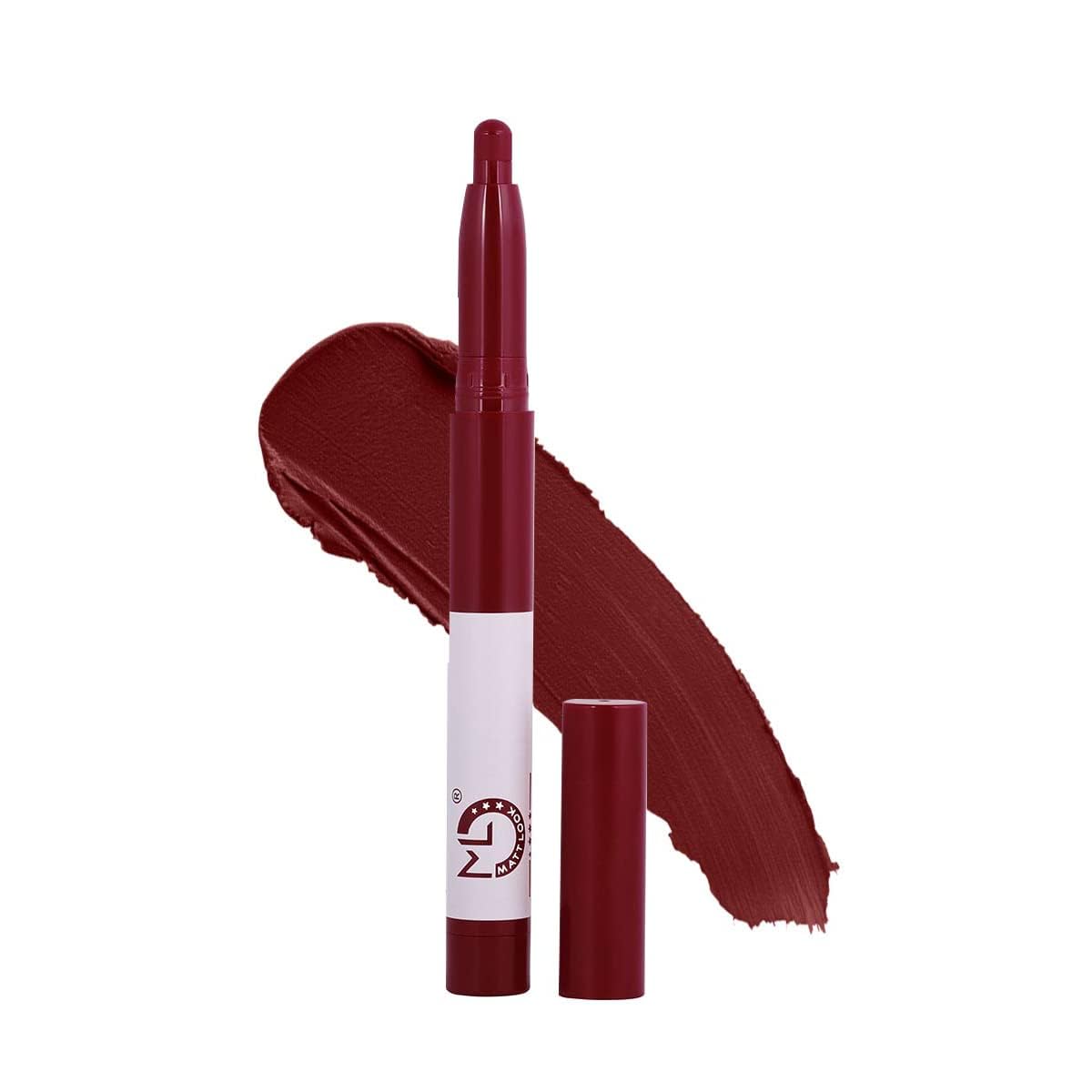 Matt Look Power Last Lip Stain Crayon Lipstick With Long Lasting Hydrating Transfer & Smudge Proof Formula For Fuller & Plumpier