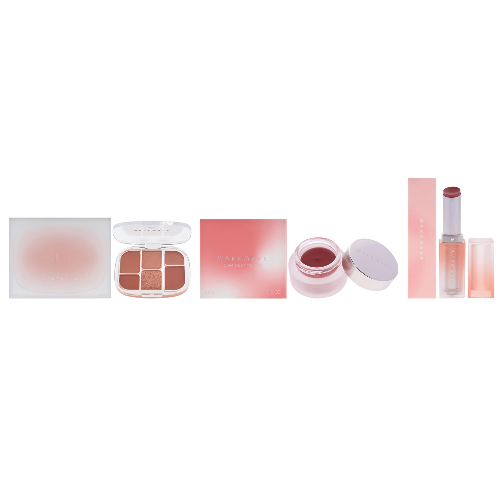Wakemake Kit by Wakemake for Women - 3 Pc Kit 0.22oz Makeup - 03 Lavander Pleasure, 0.15oz Makeup - 08 Berry Blum, 0.12oz Lipstick - 02 Slower Moment
