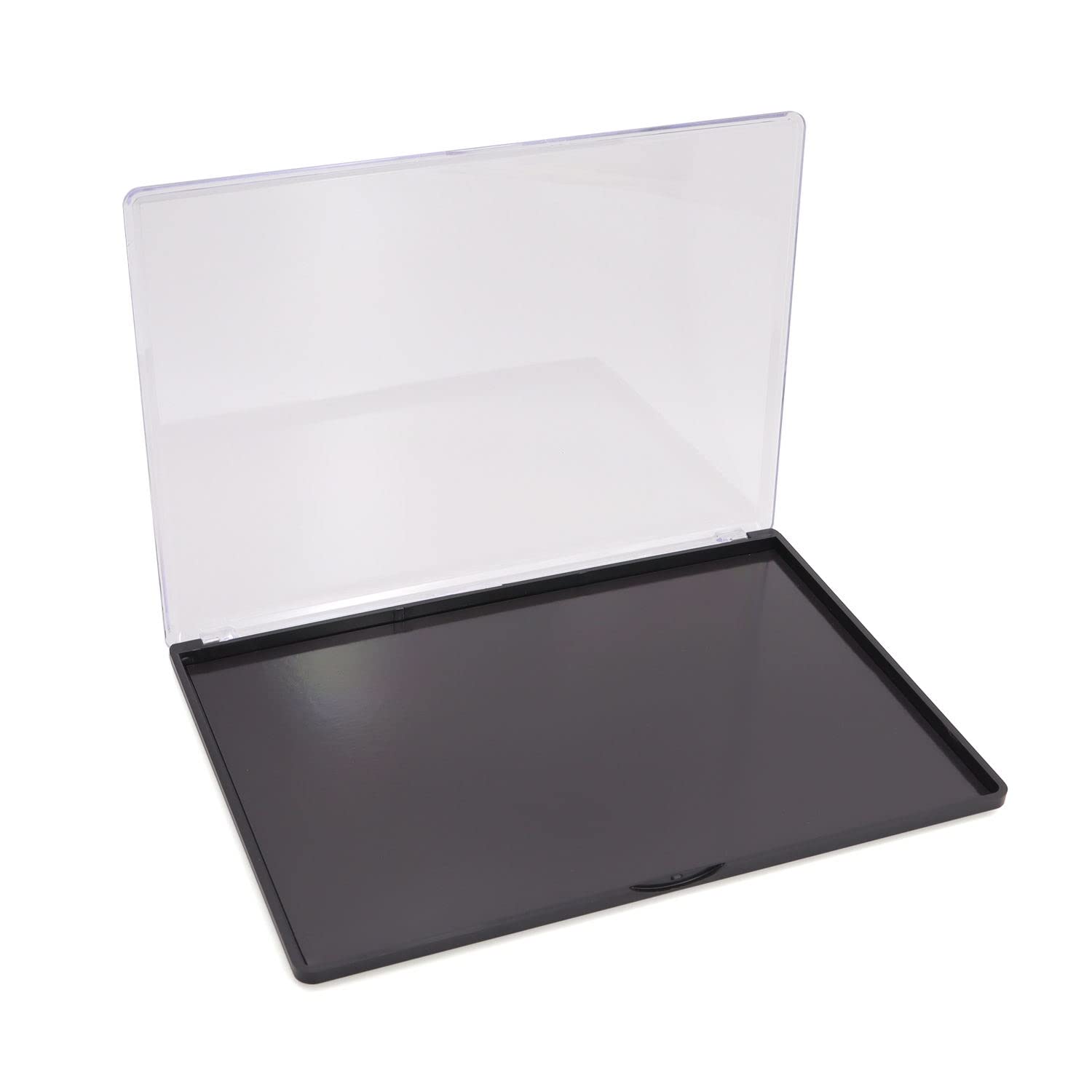Ajltpa Magnetic Makeup Palette With Clear Top, Empty Eyeshadow Pan Dispensing Storage Box With 40Pcs Adhesive Metal Stickers For