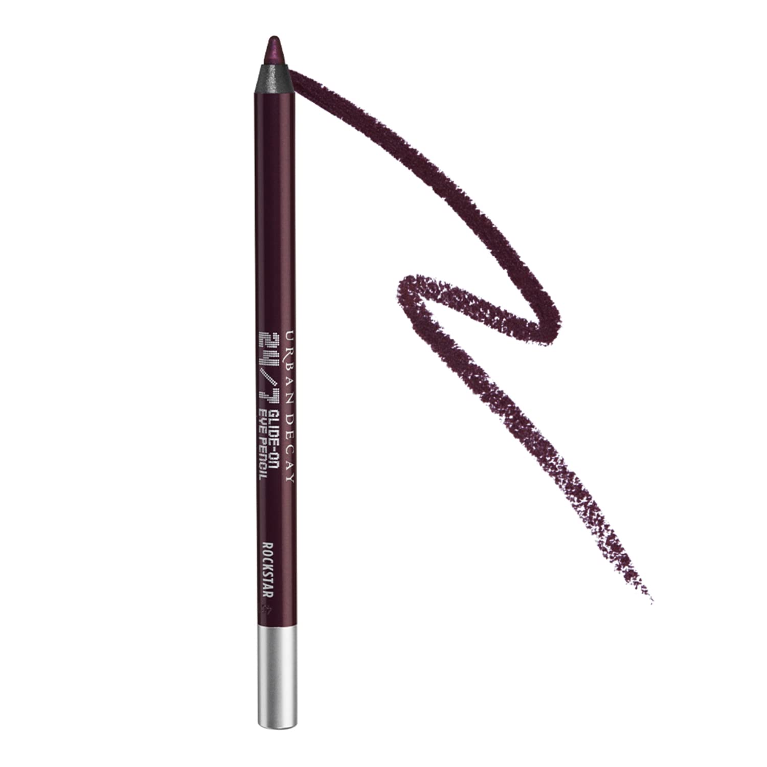 Urban Decay 24/7 Glide-On Waterproof Eyeliner Pencil (Rockstar - Dark Purple Matte), Smudge-Proof, Transfer-Proof, Long-Lasting