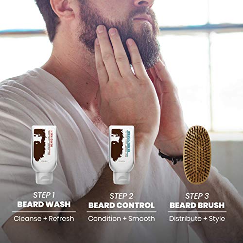 Billy Jealousy Beard Envy - Beard Refining Kit - Beard Wash, Beard Control And Boar Bristle Brush 6 Ounce (Pack Of 1)