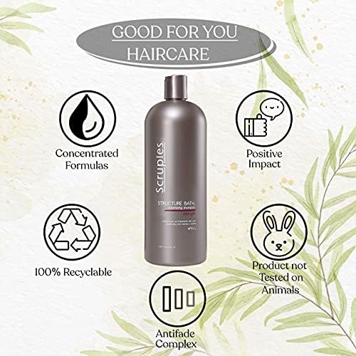 Scruples Structure Bath Volumizing Shampoo - Professional Grade Hair Care - Sulfate Free, Keratin Infused, Moisturizing And Volu