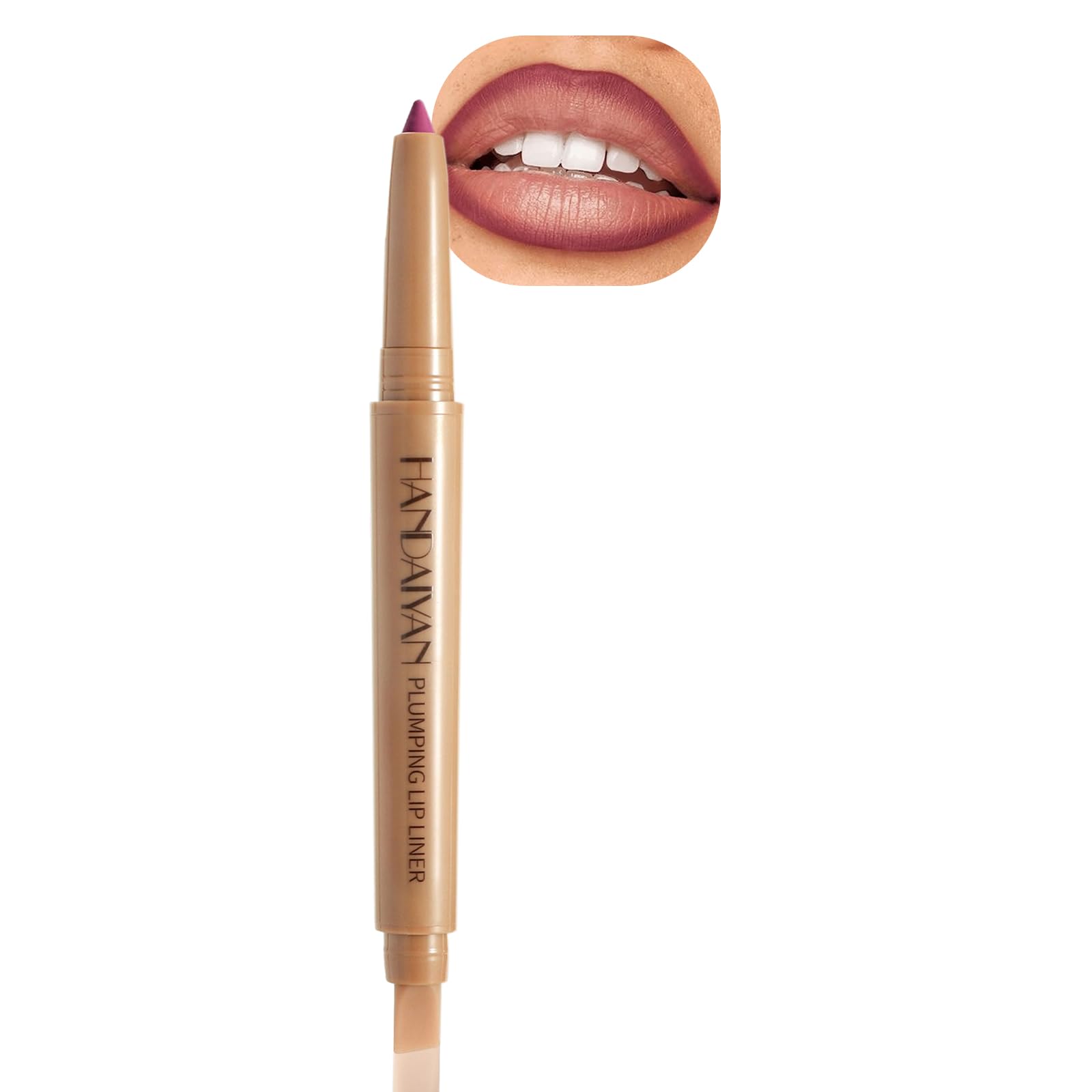 LYBHDAFA Lip Liner Pencil Matte Lipstick with Smudger (03 Violet Red)