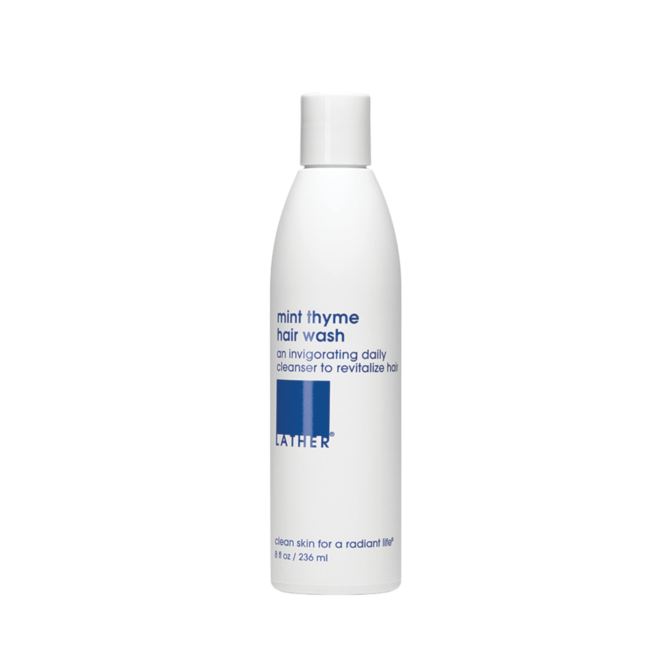 LATHER Mint Thyme Shampoo Hair Wash - Invigorating Sulfate-Free Gentle Shampoo - Natural Shampoo With Peppermint Oil, Green Tea,