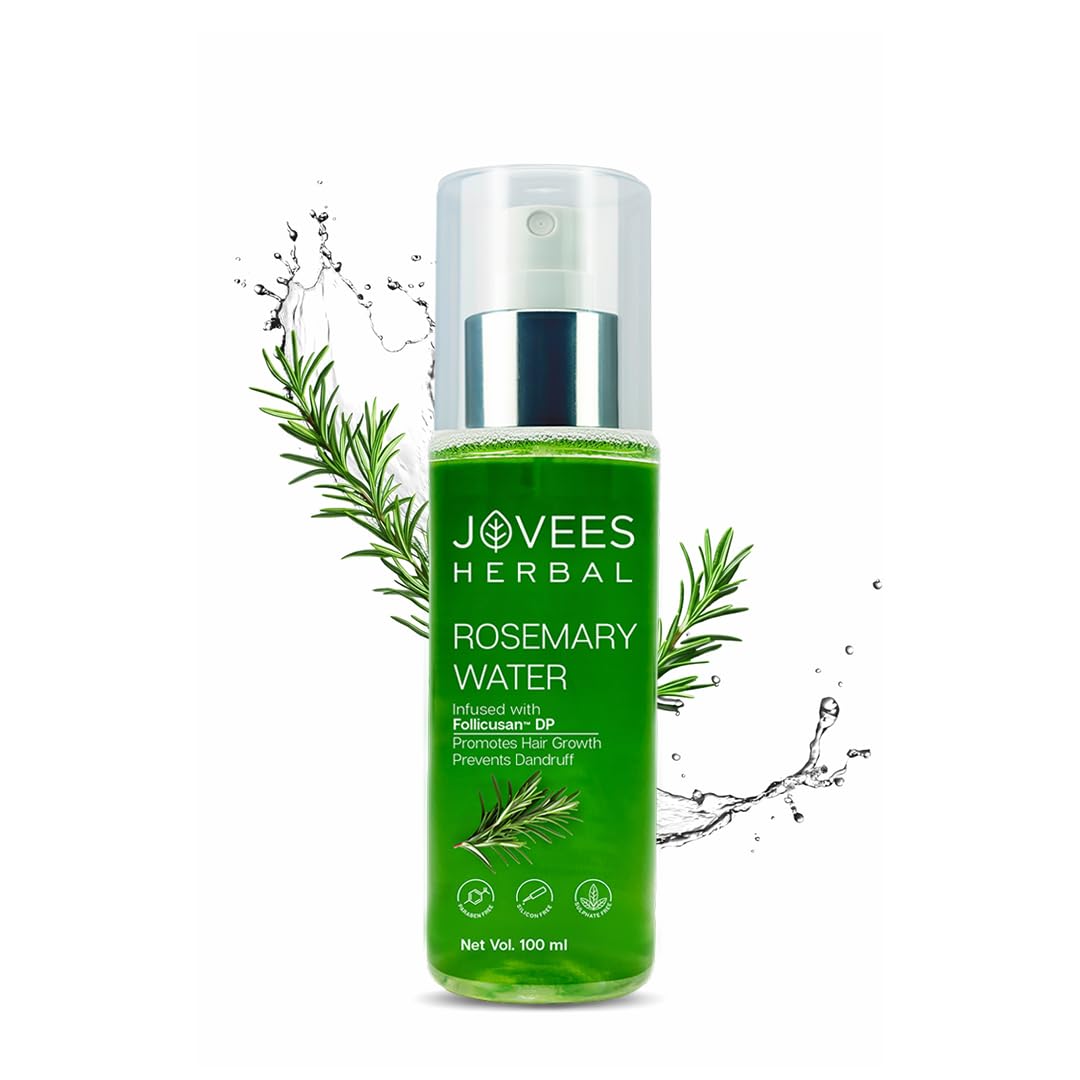 Jovees Herbal Rosemary Water Hair Growth Spray With Follicusan Dp 100Ml | Mist Spray For Hair Fall, Strengthens Follicles & Boos
