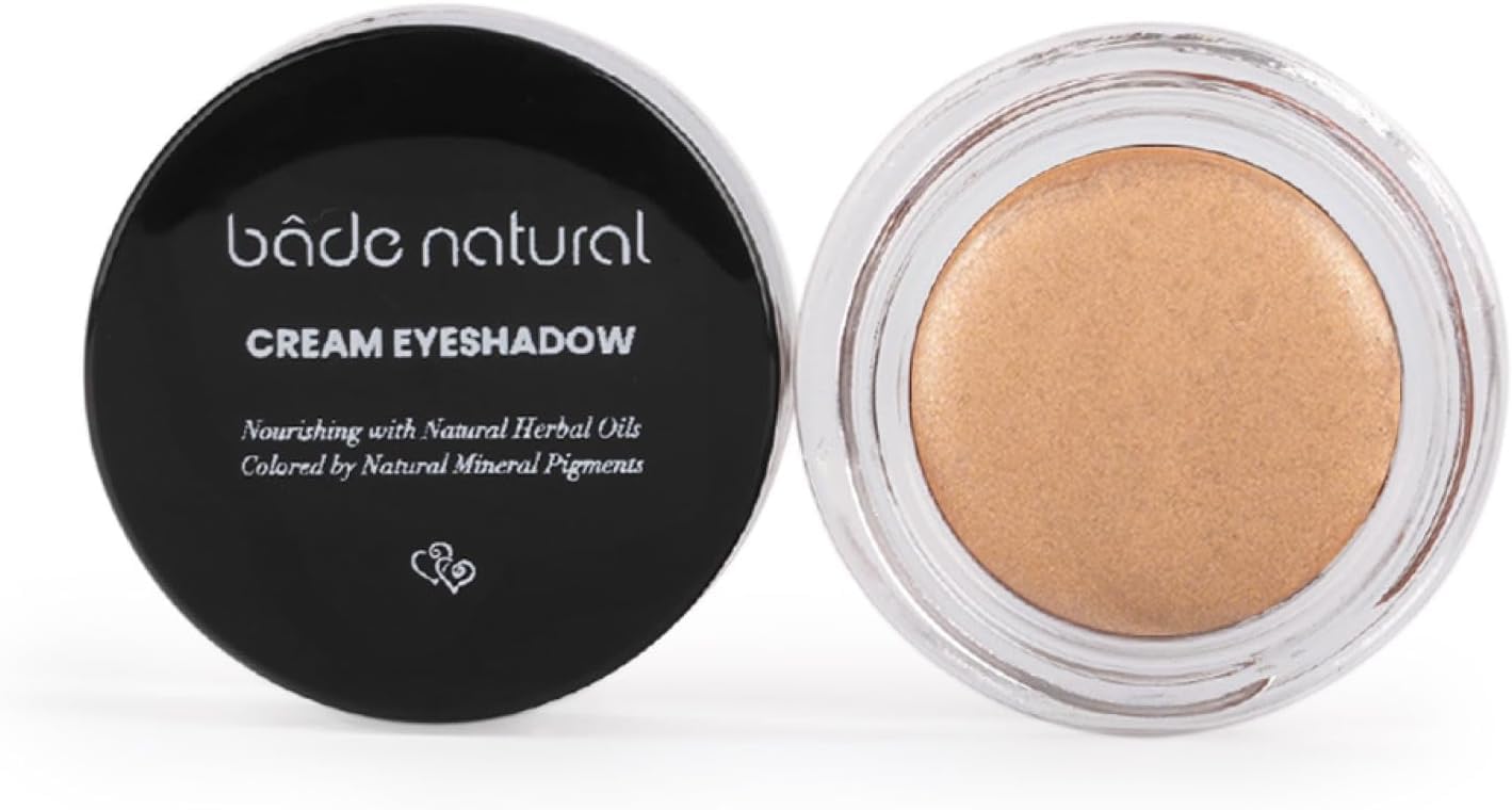 Bade Natural Cream Eyeshadow Sunny Gold 03  100% Natural Shimmery CreamtoPowder Eye Color  Infused with Mica for Radiant Glo
