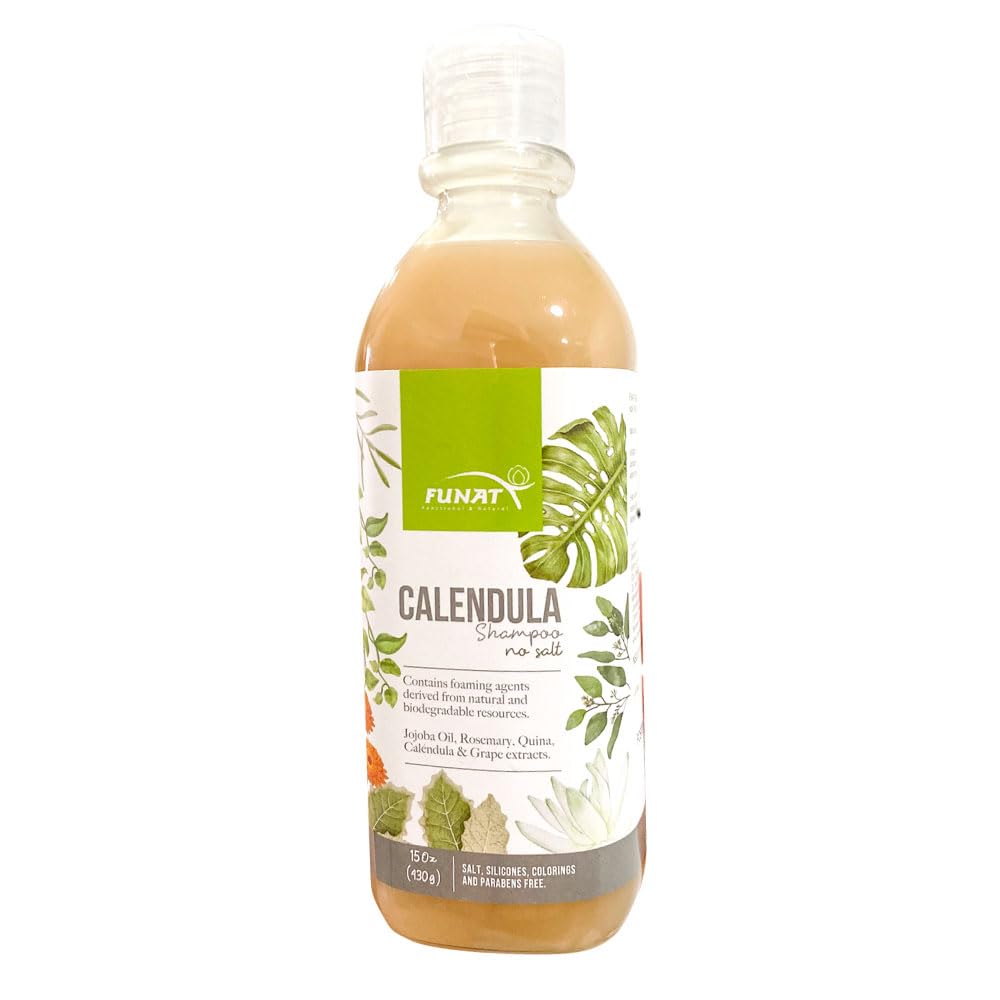 FULL OF NATURE FUNAT Natural Herbal Calendula Shampoo Hair Growth Sulfate Free Treatment Champu para la Crecimiento Cabello Prod
