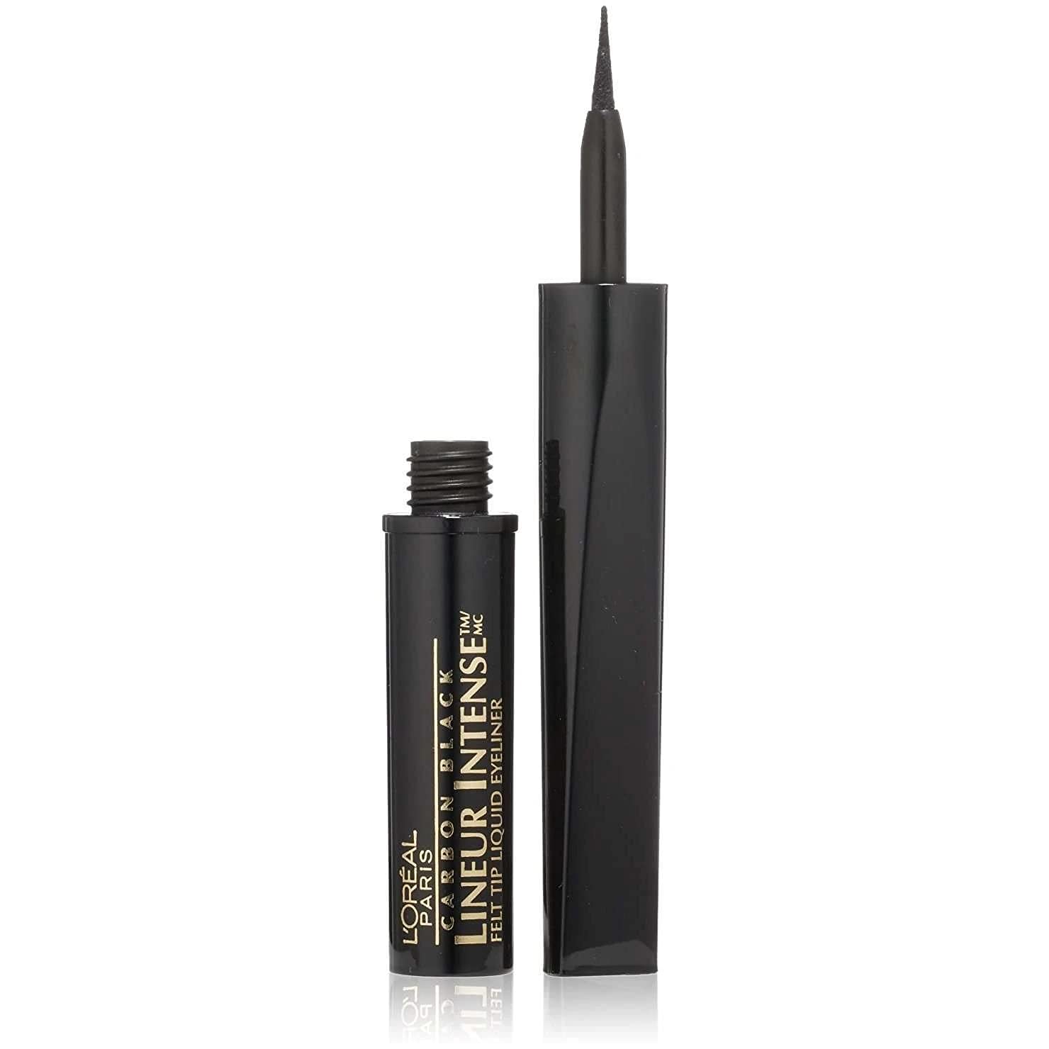 LOreal Paris Lineur Intense Pro Felt Tip Liquid Eyeliner, Carbon Black [690] 0.05 oz (Pack of 3)