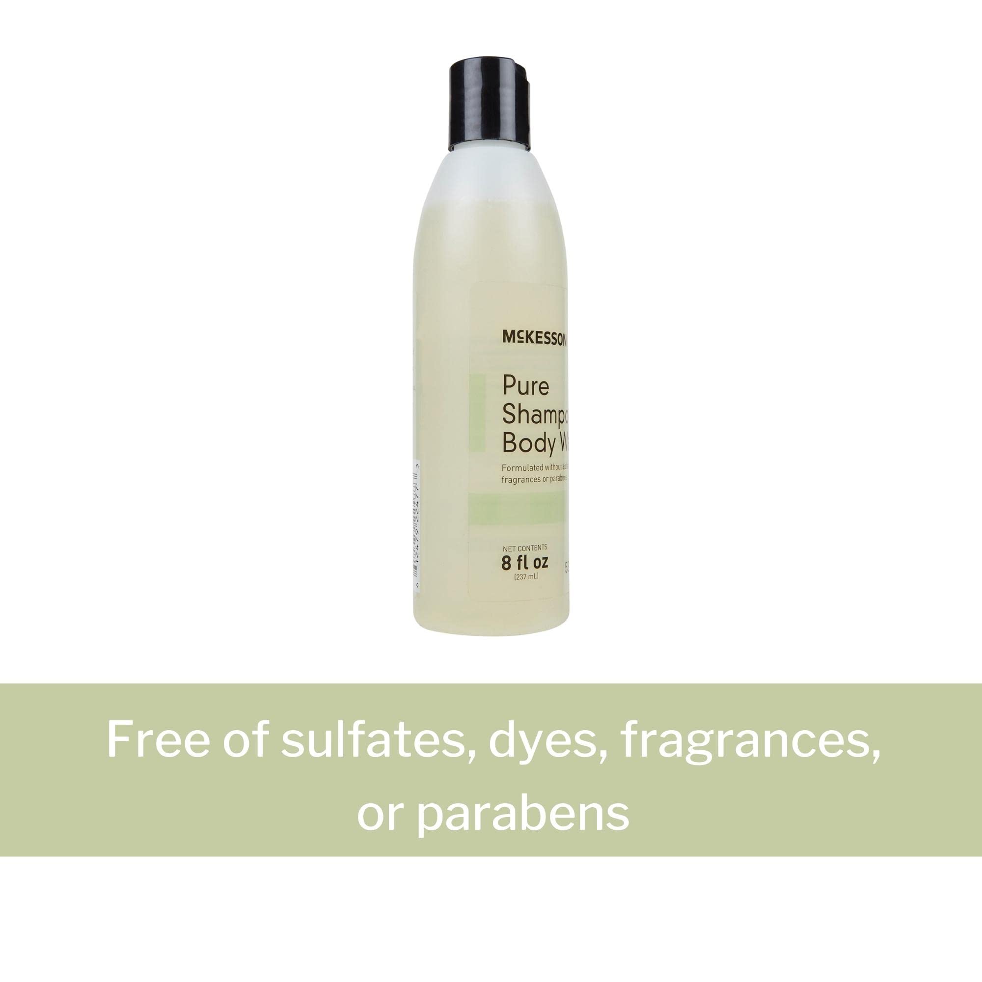 McKesson Pure Shampoo and Body Wash, Sulfates, Dyes, Fragrance and Parabens Free, Unscented, 8 oz, 1 Count
