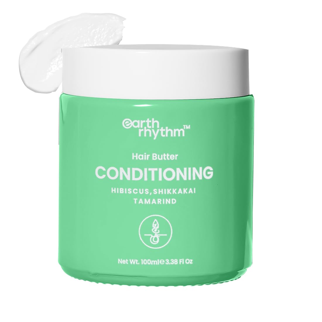 Earth Rhythm Hair Butter With Hibiscus, Shikkakai & Tamarind Extract |Strengthens Hair Follicles, Prevent Split Ends, Makes Hair