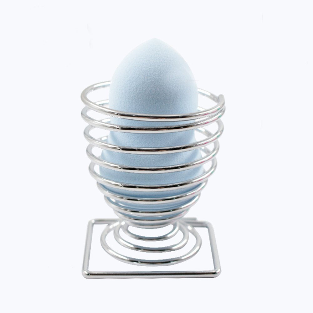LanMa Beauty Sponge Blender Holder,(2 Pack Silver) Makeup Sponge Drying Stand Storage Egg Powder Puff Display Stand