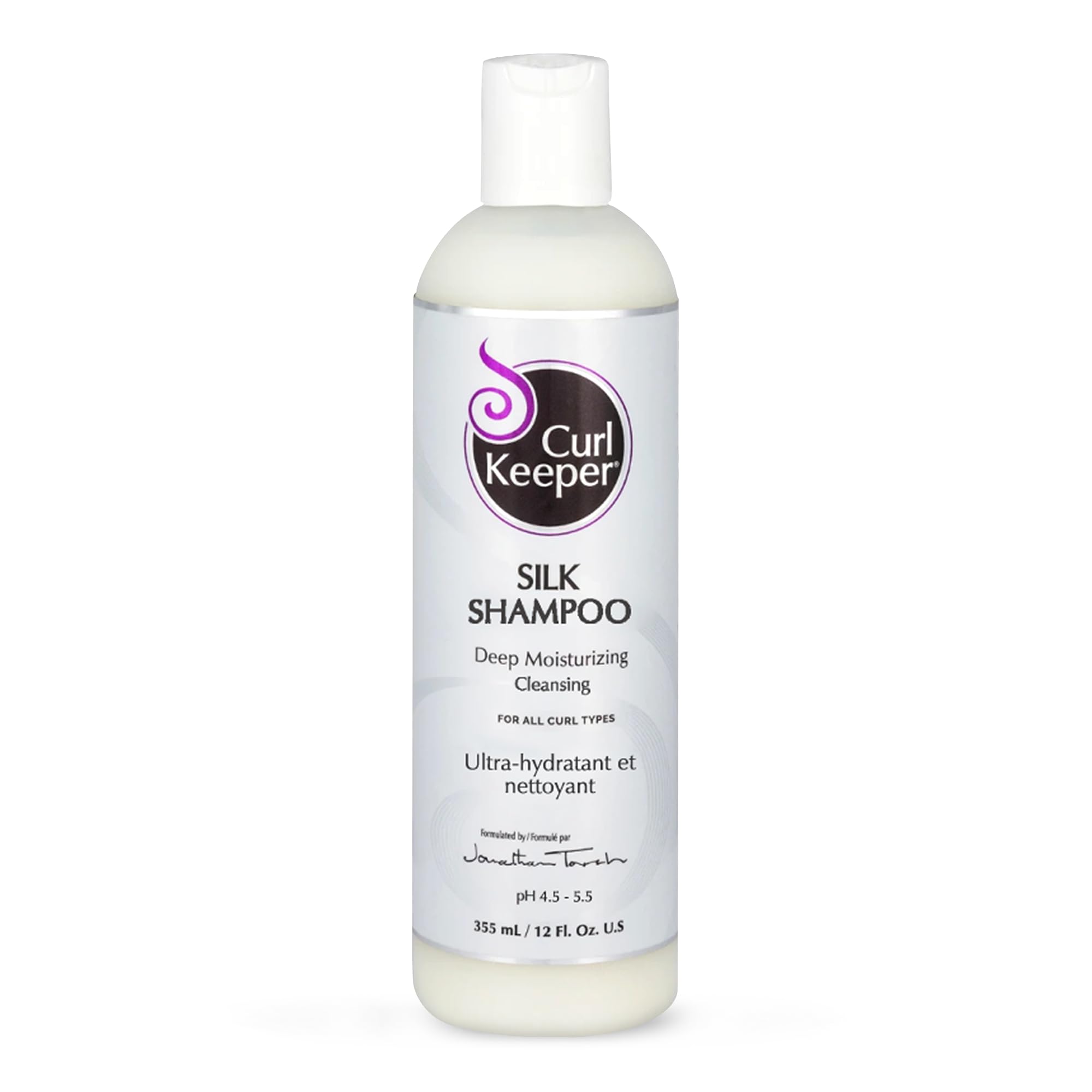 Curl Keeper Silk Shampoo For Curly Hair, 12 Fl Oz - Deep Moisturizing & Cleansing Daily Hair Shampoo With Silk Amino Acids For A