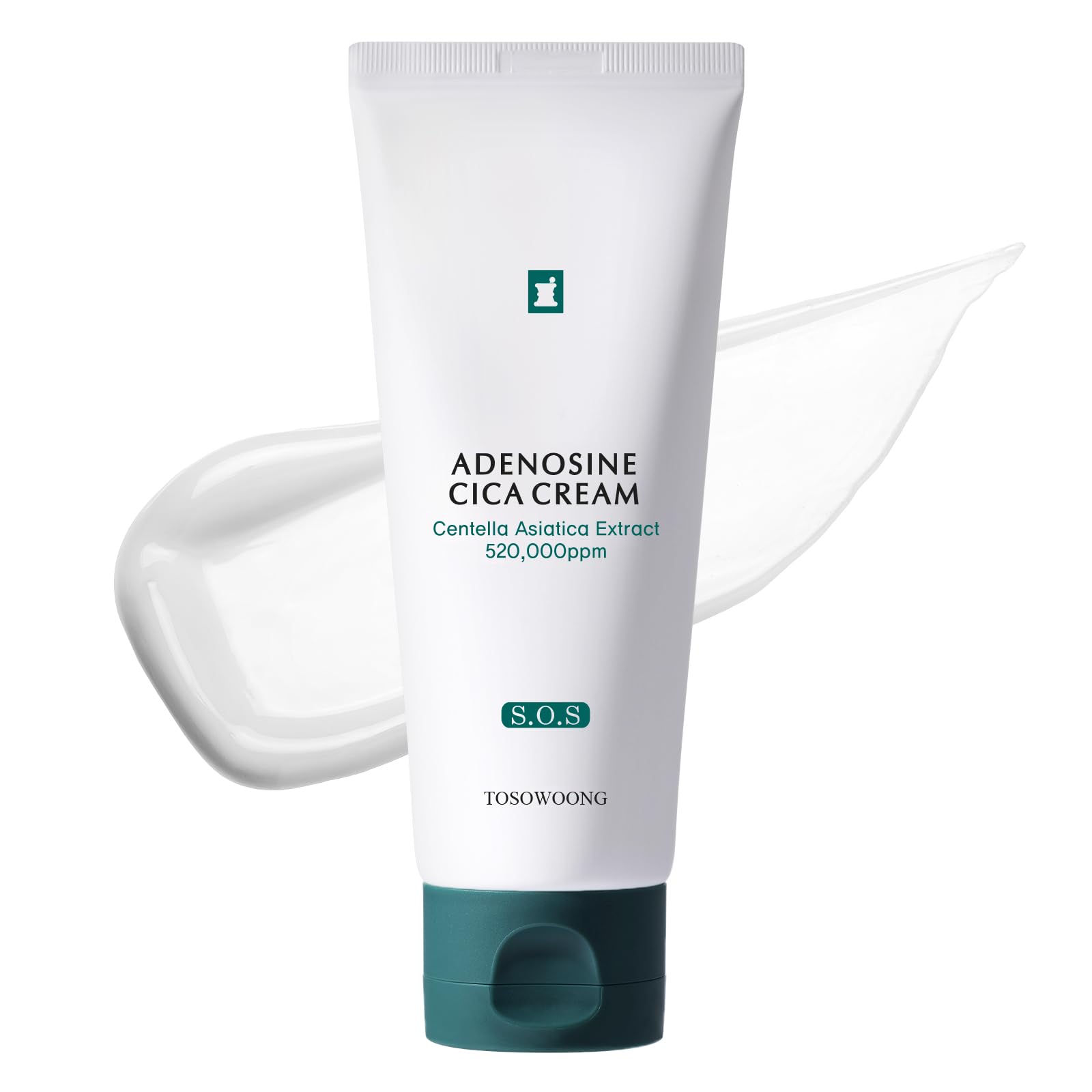TOSOWOONG Adenosine Cica Cream, 520,000ppm Centella Asiatica, Redness Reducing for Oily and Dry Skin Moisturizer, Barrier Cream 