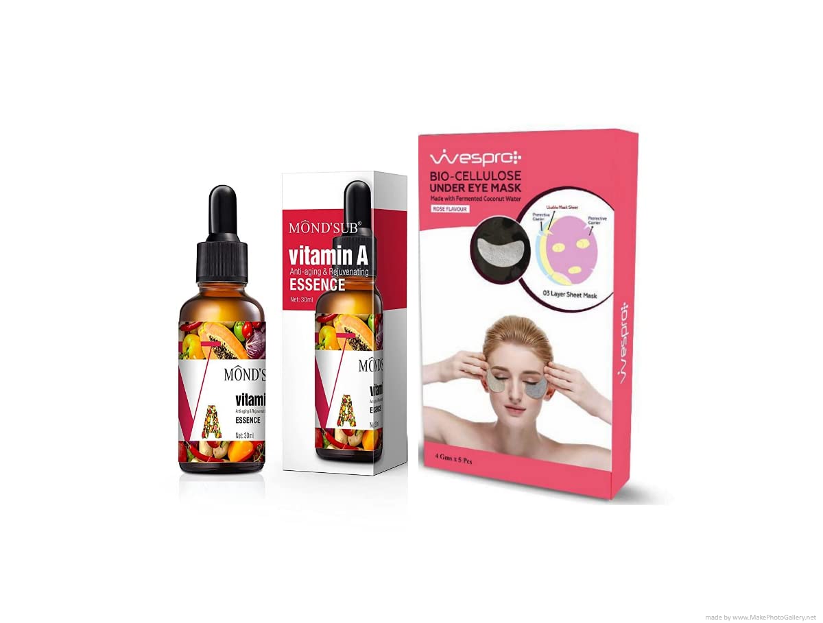 MondSub Vitamin A Retinol Serum With Hyaluronic Acid And Vitamin E For AntiAging (Night Serum)  30Ml With Free Wespro BioCel