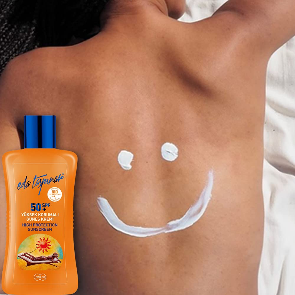 Eda Taspinar High Protection Sunscreen Lotion SPF 50+ Sensitive Skin|Face & Body | UVA/UVB Protection | Bio Techonolgy Ingredien