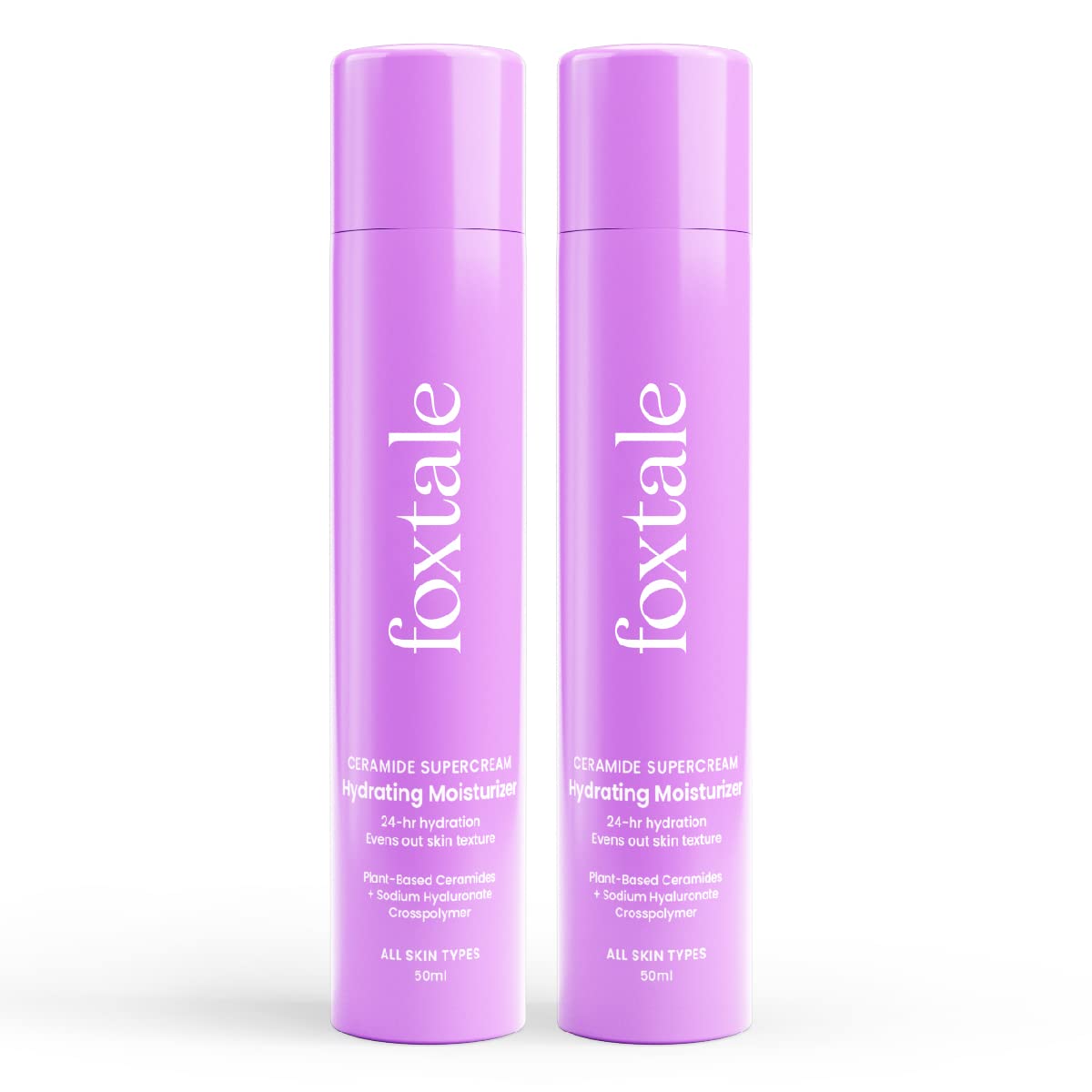 Foxtale 5X Hydrating Ceramide Moisturizer For Face | Micro Hyaluronic Acid & 3 Ceramides | Lightweight | Fast Absorbing | Repair
