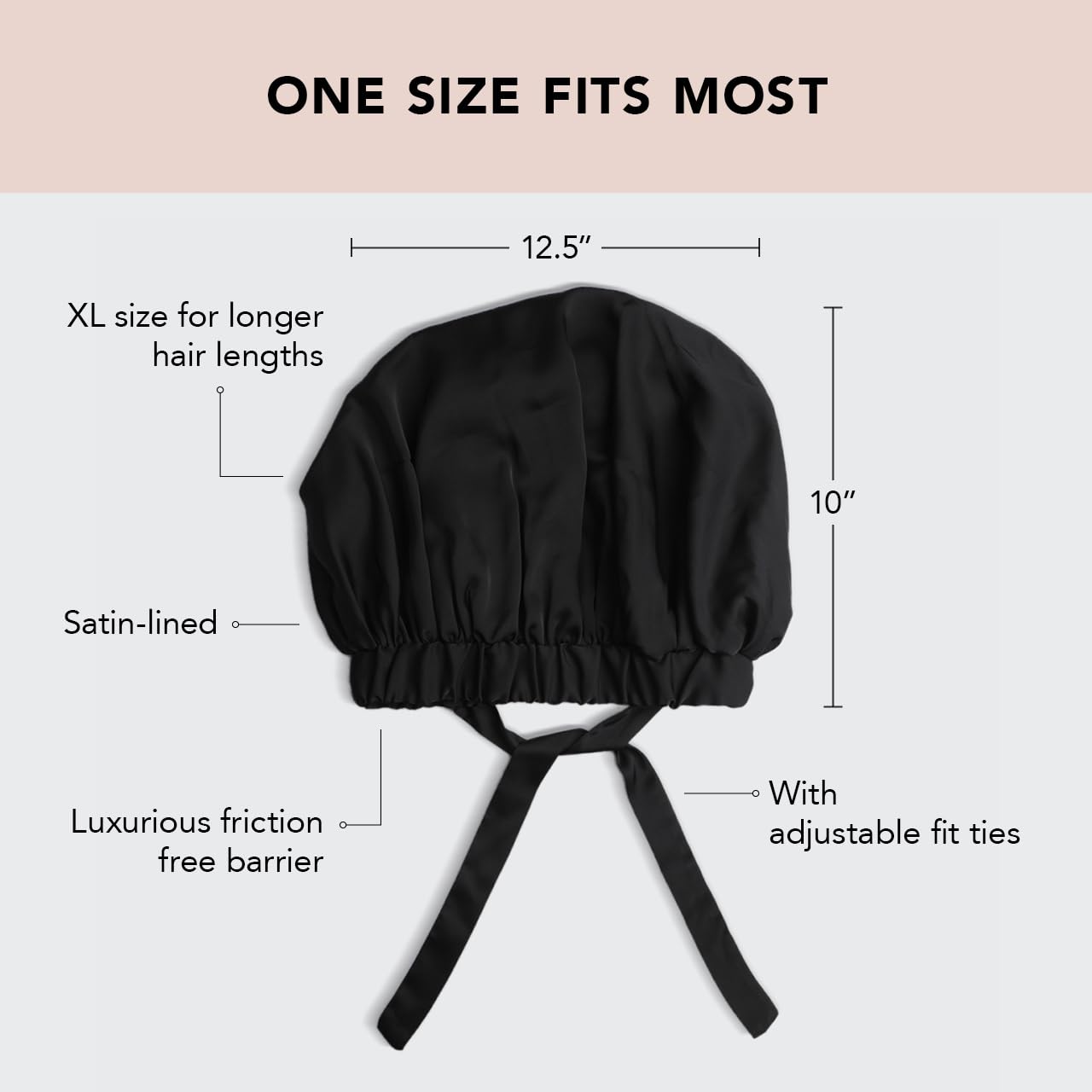 Kitsch Xl Satin Bonnet For Sleeping - Jumbo Satin Silk Hair Bonnet For Women | Ultimate Sleep Protection And Comfort | Silky Smo