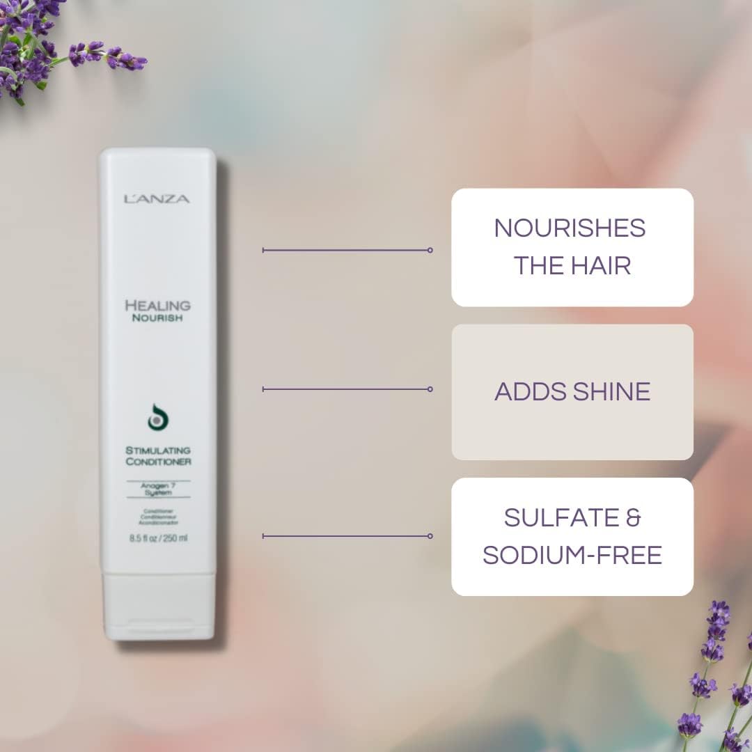 L'ANZA Healing Nourish Stimulating Conditioner, Encourages Healthy Hair Growth While Eliminating Dead Skin Cells, Sebum, Residue