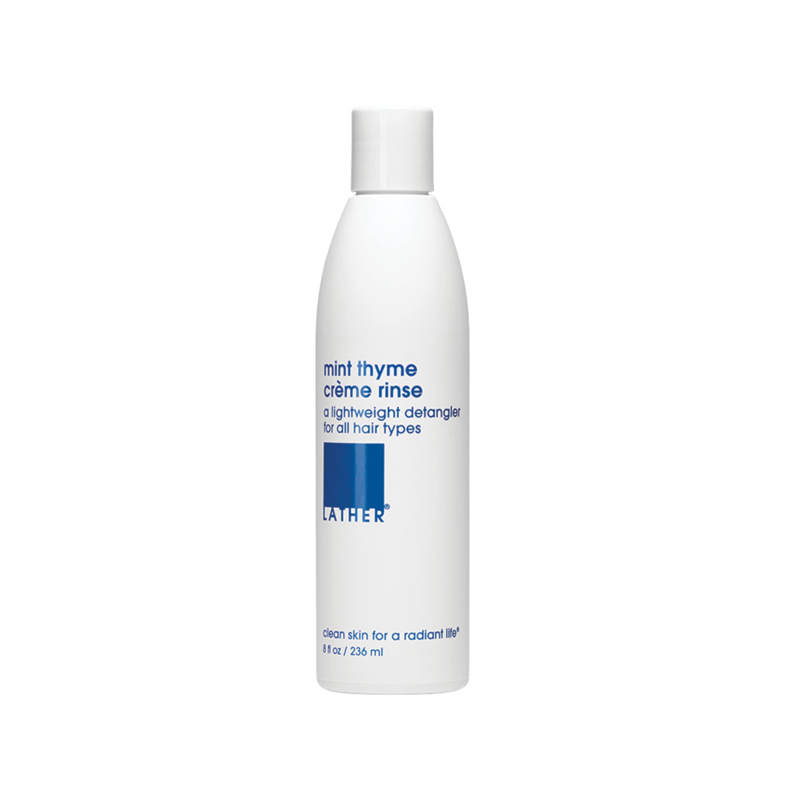LATHER Mint Thyme Conditioner - Light Weight & Non-Greasy Crme Rinse Formula - Gentle Daily Hair Detangler Conditioner for Fine 