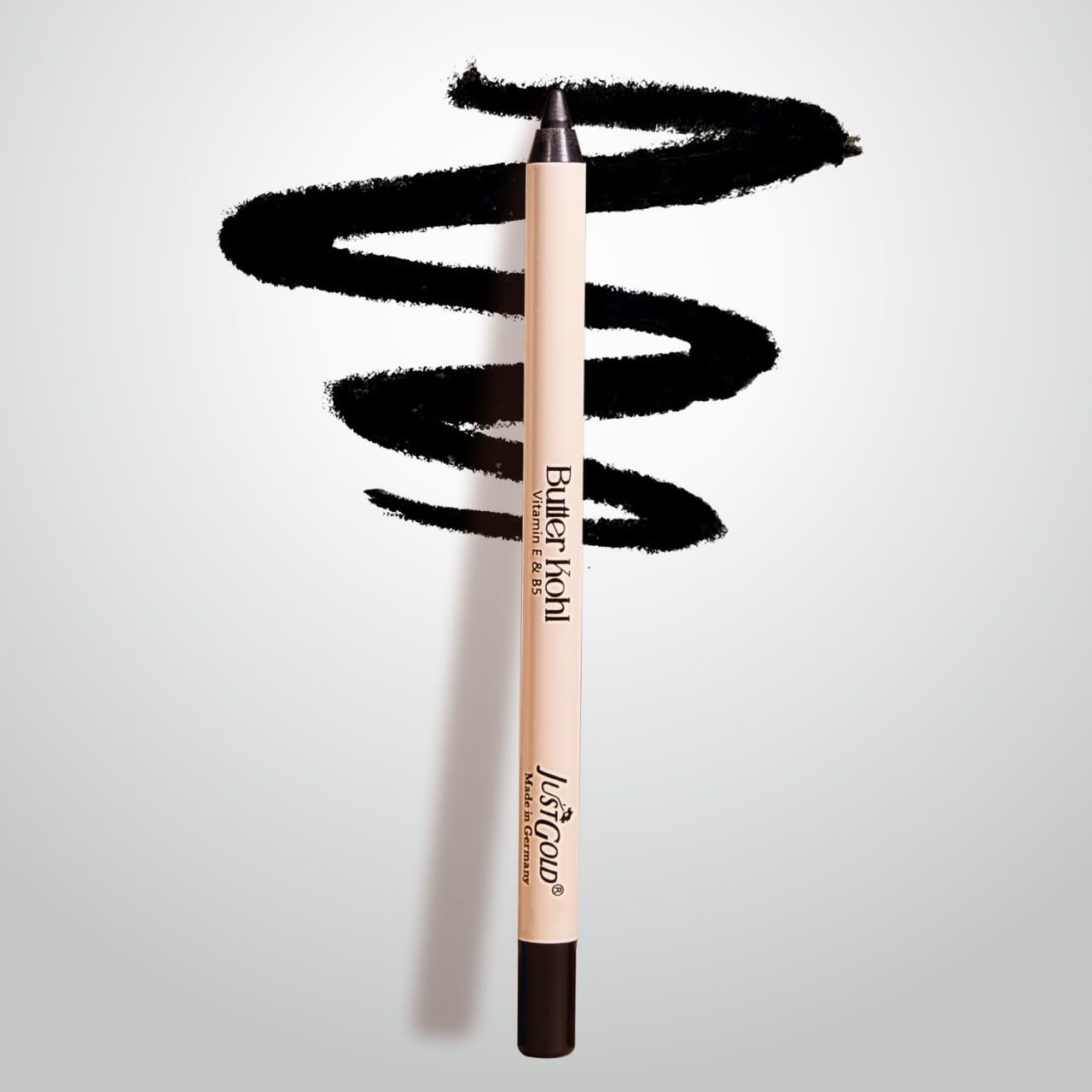 Justgold Butter Kohl Kajal Pencil Smudgeproof Waterproof And Long Lasting One Swipe Application Fadeproof Deep Matte Finish Enri