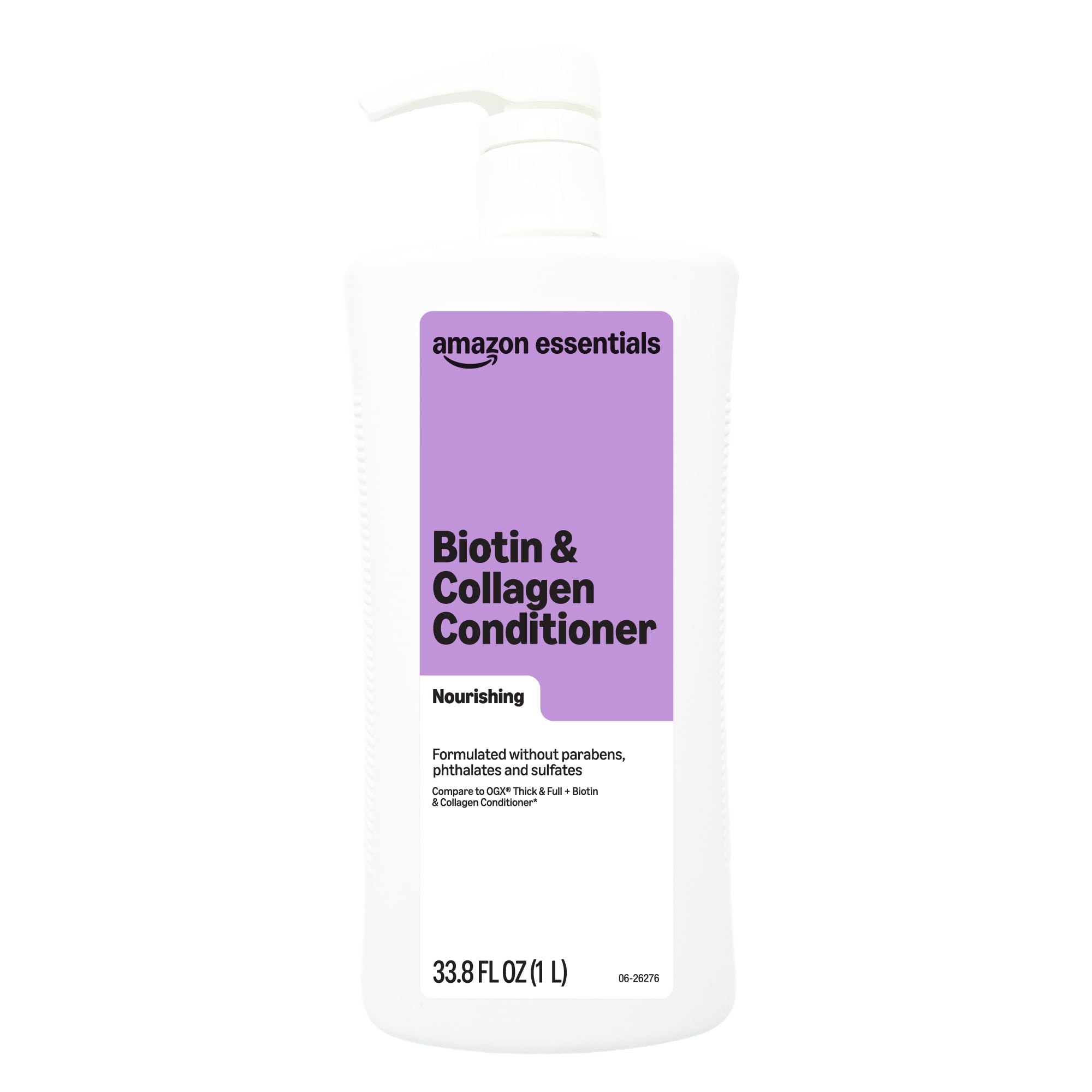 Amazon Essentials Biotin & Collagen Conditioner, Nourishing, Formulated without Parabens, 33.8 Fl Oz, Pack of 1