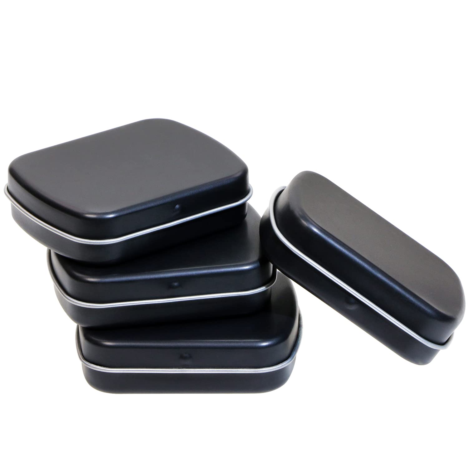 Mini Skater Metal Hinged Tin Box Rectangular Empty Small Hinged Tins Containers Storage Case for Pills Candies and Bead Earring 