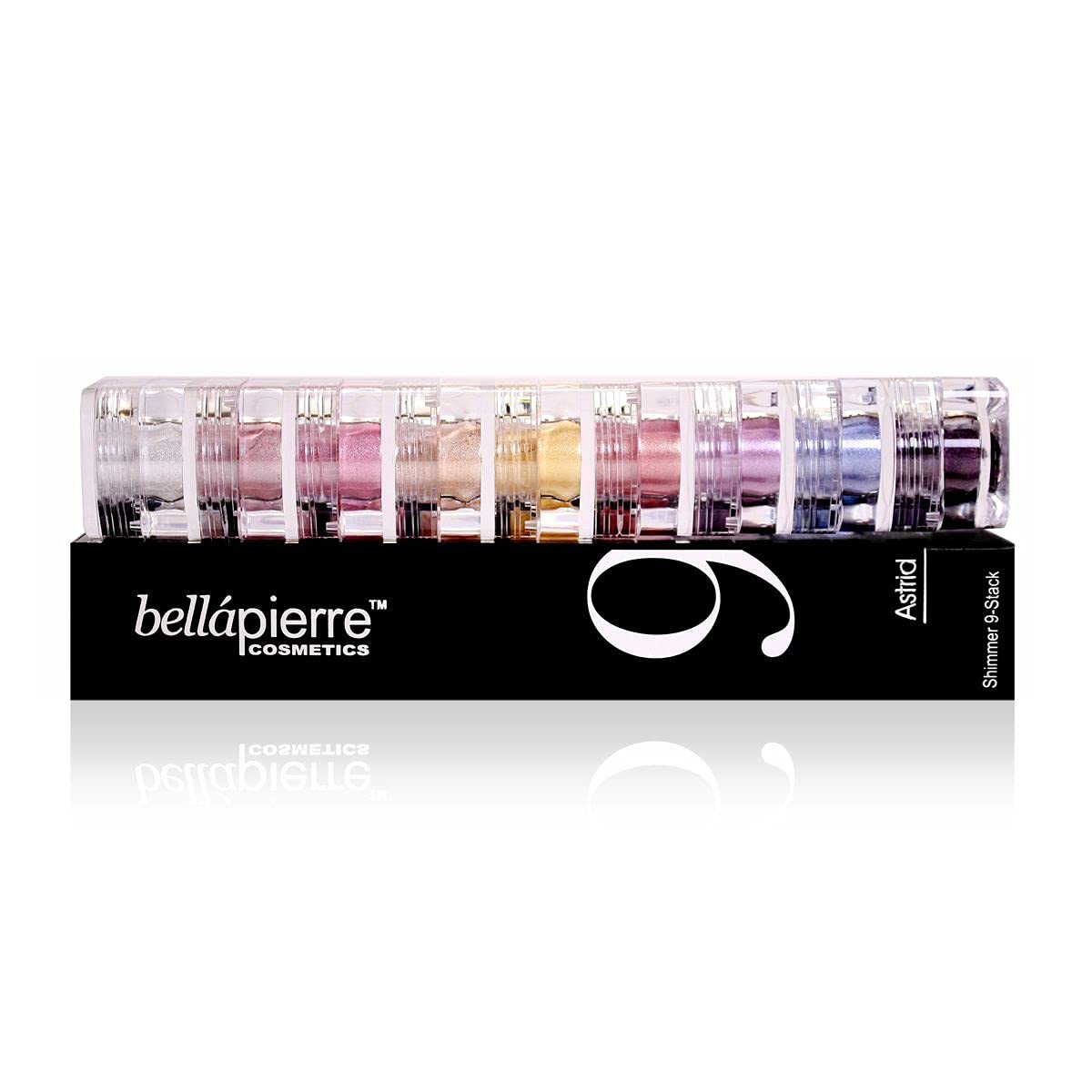 bellapierre Shimmer Powder 9 Stack | Paraben Free Eyeshadow | Vegan & Cruelty Free Eye Makeup - 9 Count - Astrid