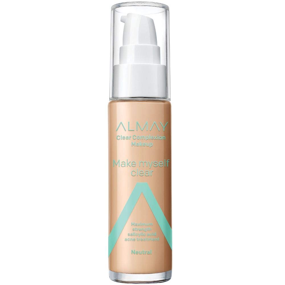 Almay Clear Complexion Makeup, Hypoallergenic, Cruelty Free-Fragrance Free, Dermatologist Tested Foundation, 1oz