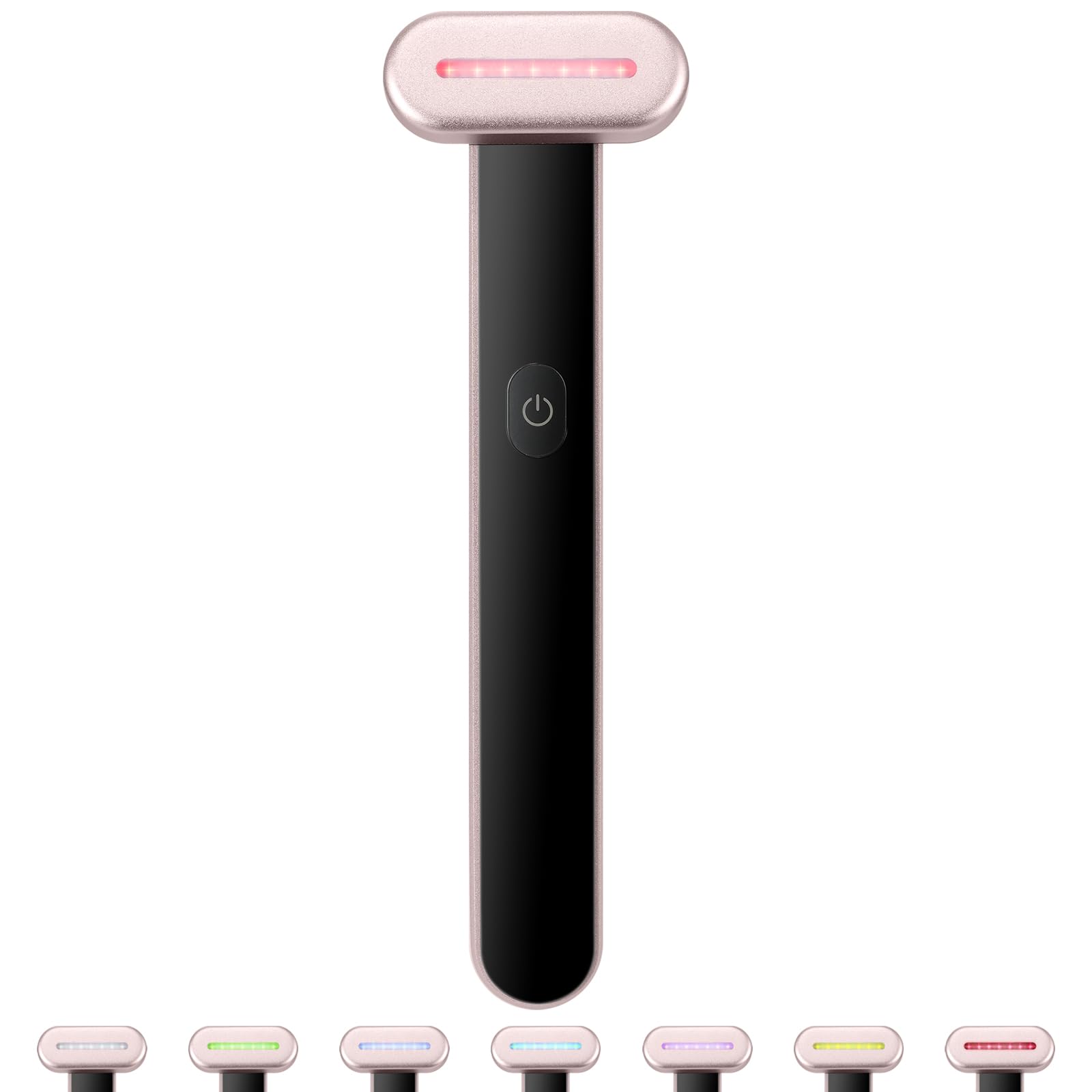 VEVOR Red Light Therapy Wand for Face, 7-Color LED Facial Wand Red Light Therapy Device with Heatig Therapy| Microcurrent Vibrat