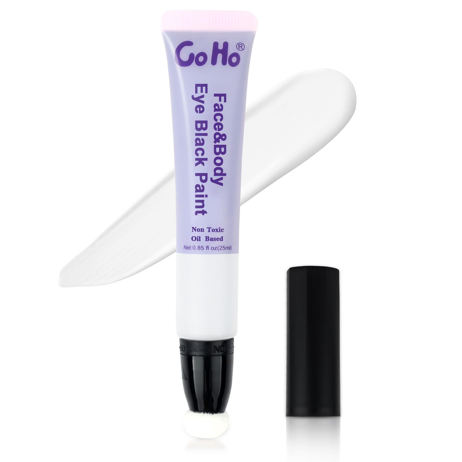 Go Ho White Face Paint,Oil Based Waterproof Cream Eye Black Stick,White Face Body Paint for Halloween Cosplay Zombie Skeleton Cl