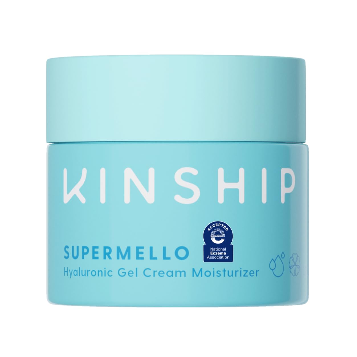 Kinship Supermello Hyaluronic Gel Cream Moisturizer - Nourish + Soothe Dry Sensitive Skin - Lightweight, Hydrating Face Lotion -