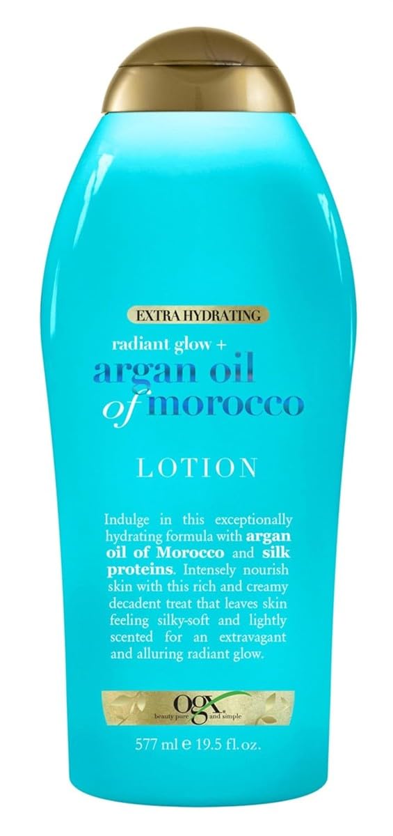 Ogx Body Lotion Argan Oil Of Morocco 19.5 Ounce (577ml) (3 Pack)