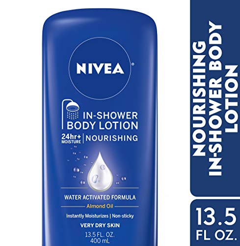 Nivea Nourishing In Shower Lotion, Body Lotion For Dry Skin, 13.5 Fl Oz Bottle