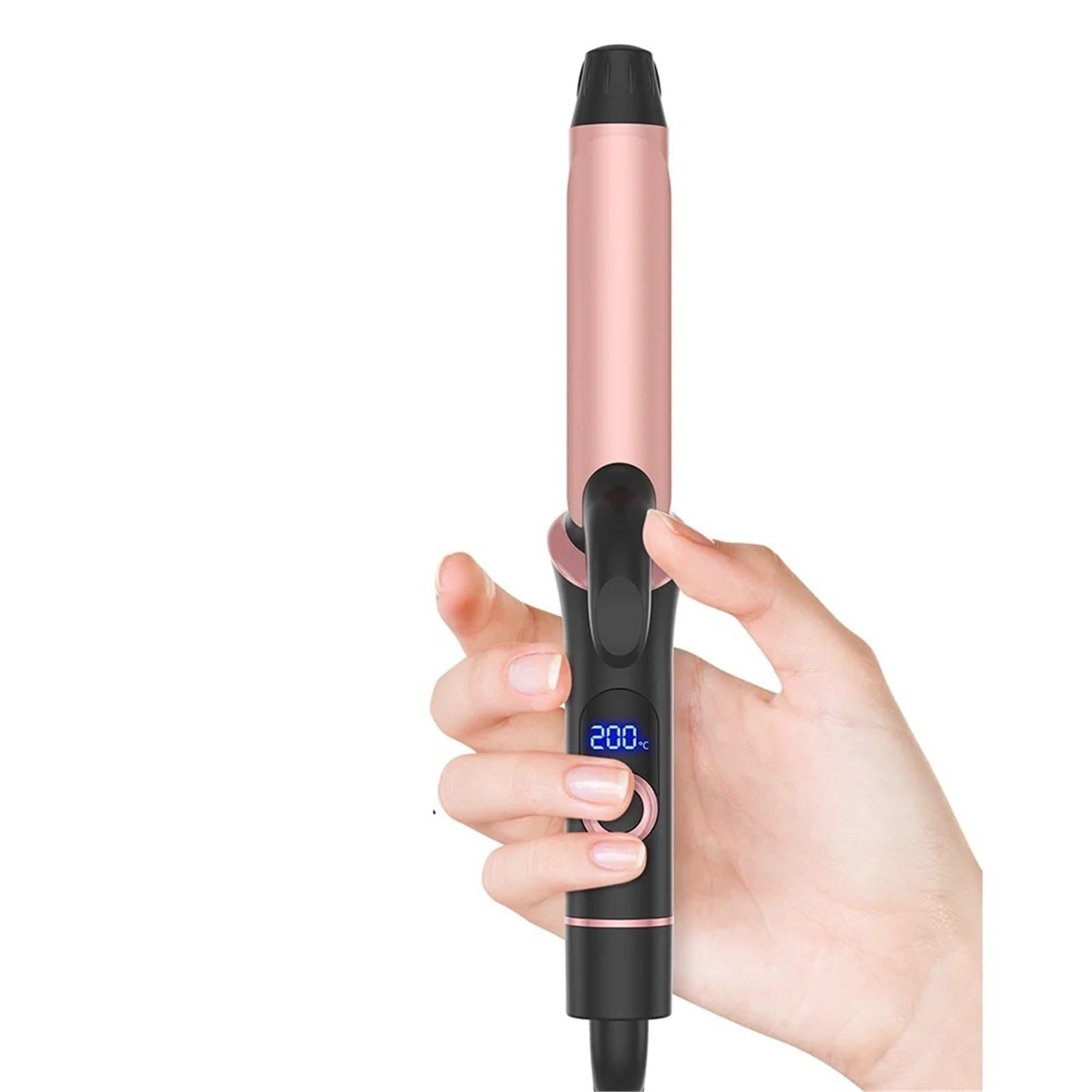 Ceramic Mini Hair Curler 25mm Travel Curling Iron Dual Voltage Curling Wand Small Hair iron Styler Curly Hair Products(Black,UK)