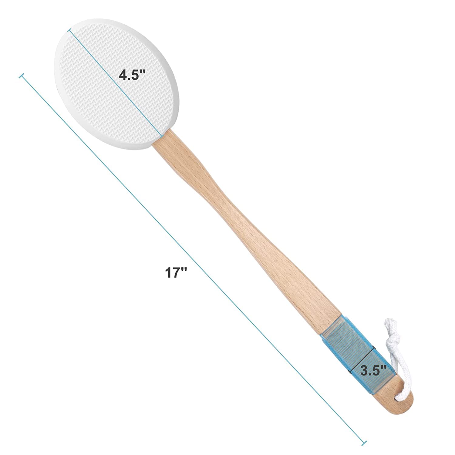 Amazerbath Lotion Applicator For Back, Feet, 4 Replaceable Pads With 1 Long Handled, Apply Cream Medicine Skin Cream Moisturizer