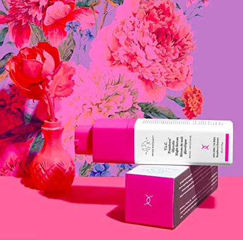 Drunk Elephant T.L.C. Framboos Glycolic Night Serum - Skin Care Brightening Night Serum, 1 Ounce