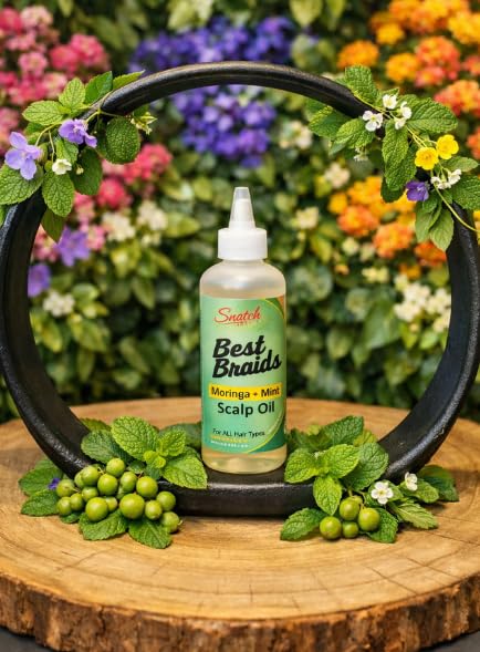 PIVOTAL PRODUCTS Best Braids Moringa + Mint Scalp Oil, 4 oz, Nourishing Cooling Treatment for Healthy Hair Growth