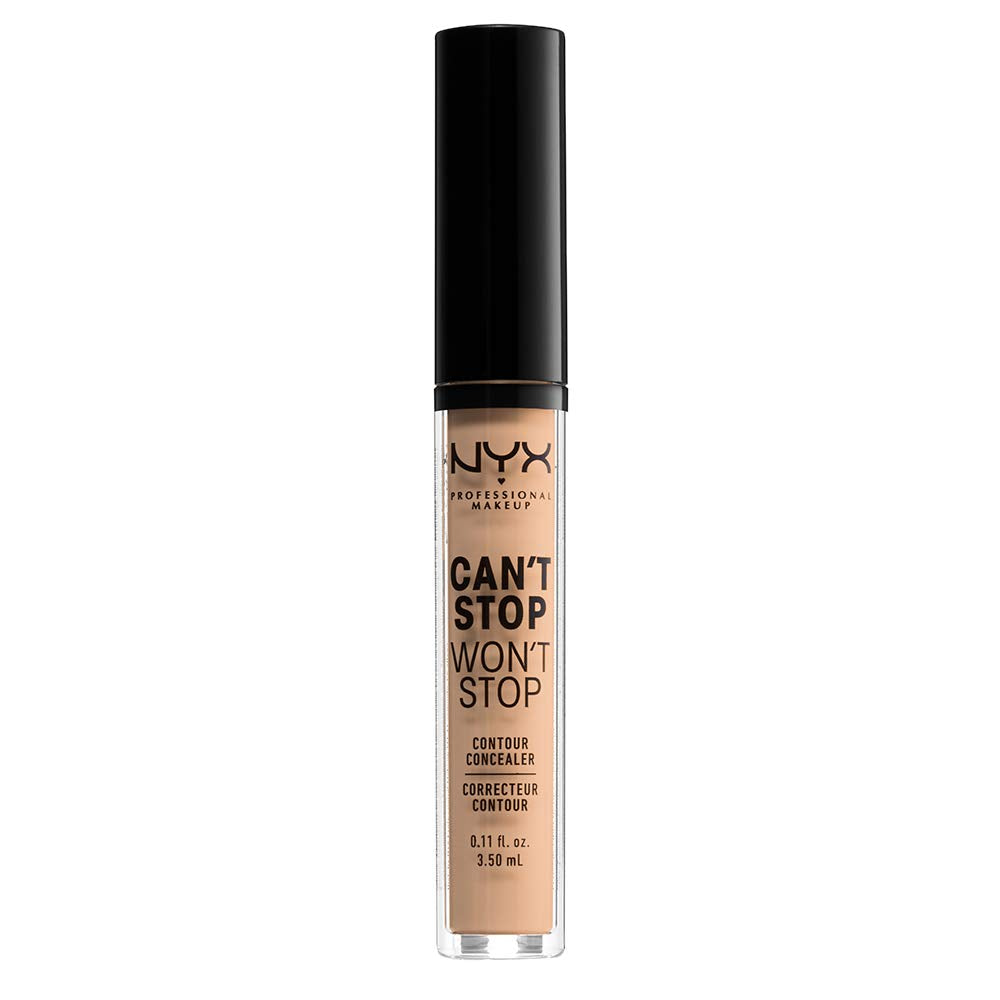 Nyx Professional Makeup Cant Stop Wont Stop Contour Concealer, 24H Full Coverage Matte Finish - Natural