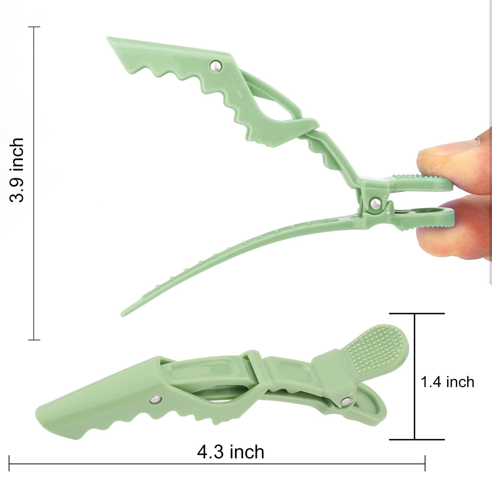 Ondder Colorful Alligator Sectioning Hair Clips, 24 Pack Large Hair Styling Accessories For Coloring, Cutting, And Salon Use - W