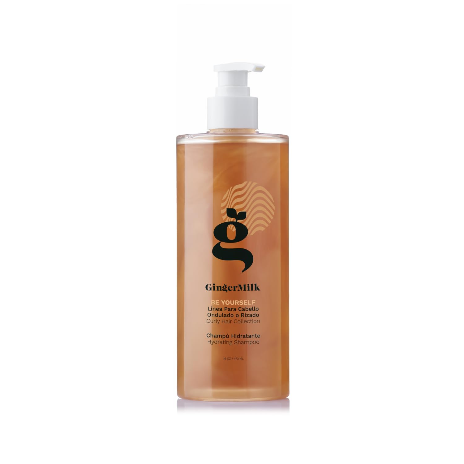 Ginger Milk Hydrating Shampoo for Curly, Wavy, and Coily Hair - Nourishing Formula for Defined Curls, Frizz Control, and Shine -