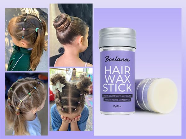 Boslance Hair Wax Stick for Flyaways Hair Wax Stick for Women Wax Stick for Kids Slick Hair Wax Stick Hair Pomade Stick for Wome