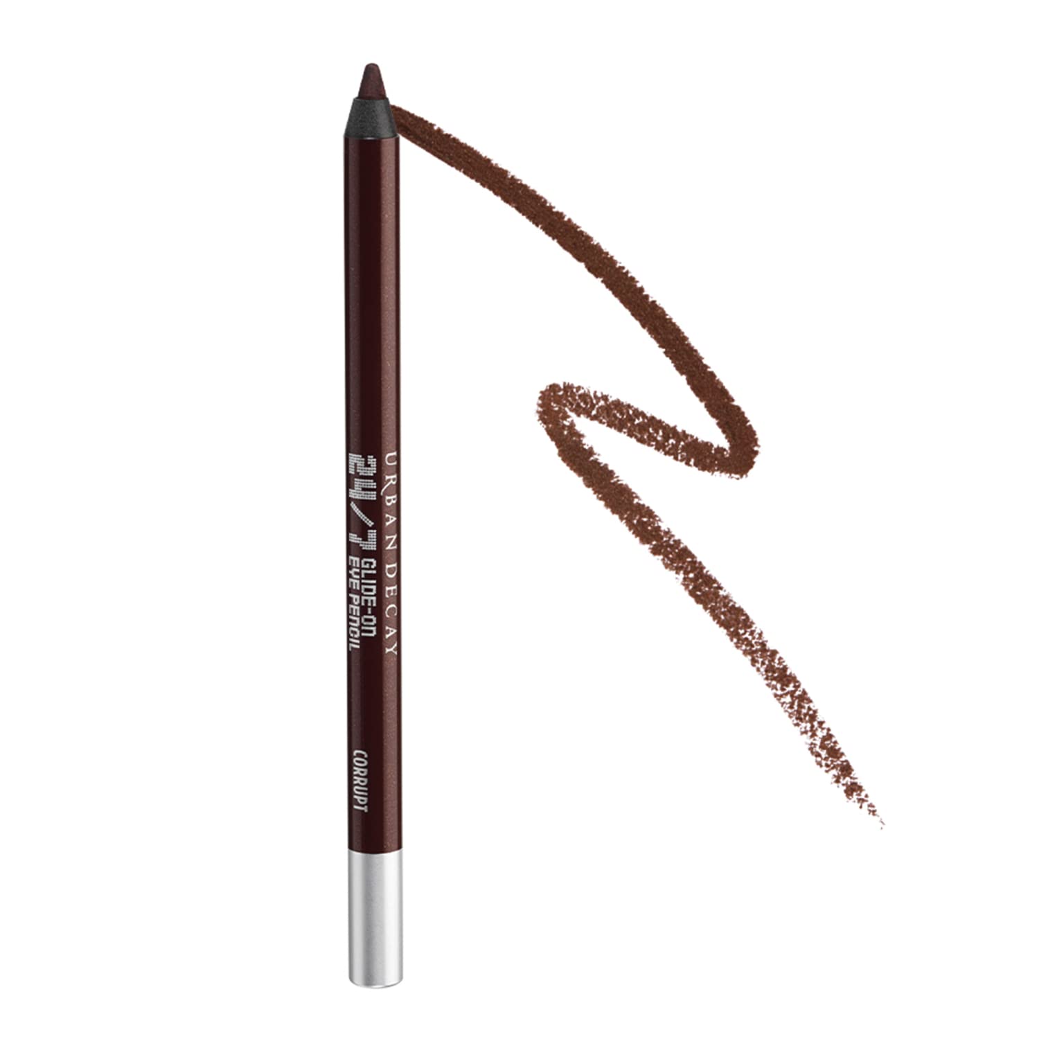 Urban Decay 24/7 Glide-On Eyeliner Pencil, Corrupt - Dark Metallic Reddish Brown With Silver Micro-Sparkle & Shimmer Finish - Aw