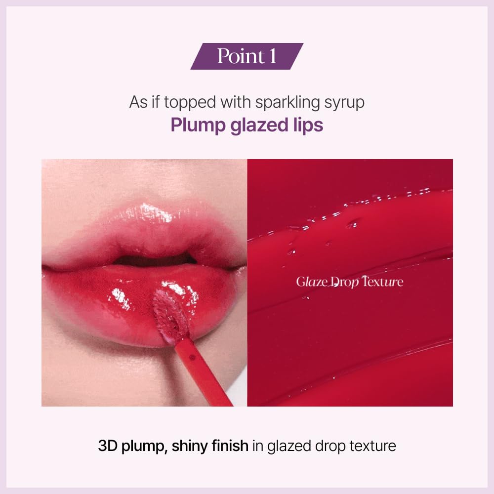 Espoir Couture Lip Tint Glaze #4 Hushed Cherry 0.19Oz | Volumizes & High-Shine Lip Plumper | Long-Lasting Vibrant Color | Thicke