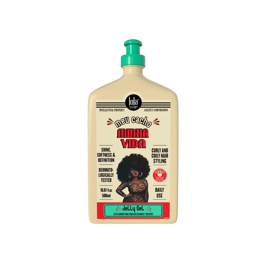 Lola From Rio - Meu Cacho Minha Vida - Moisturizing Jelly Gel for Defined, Bouncy Curls & Waves - Flexible Hold Styling Gel for 