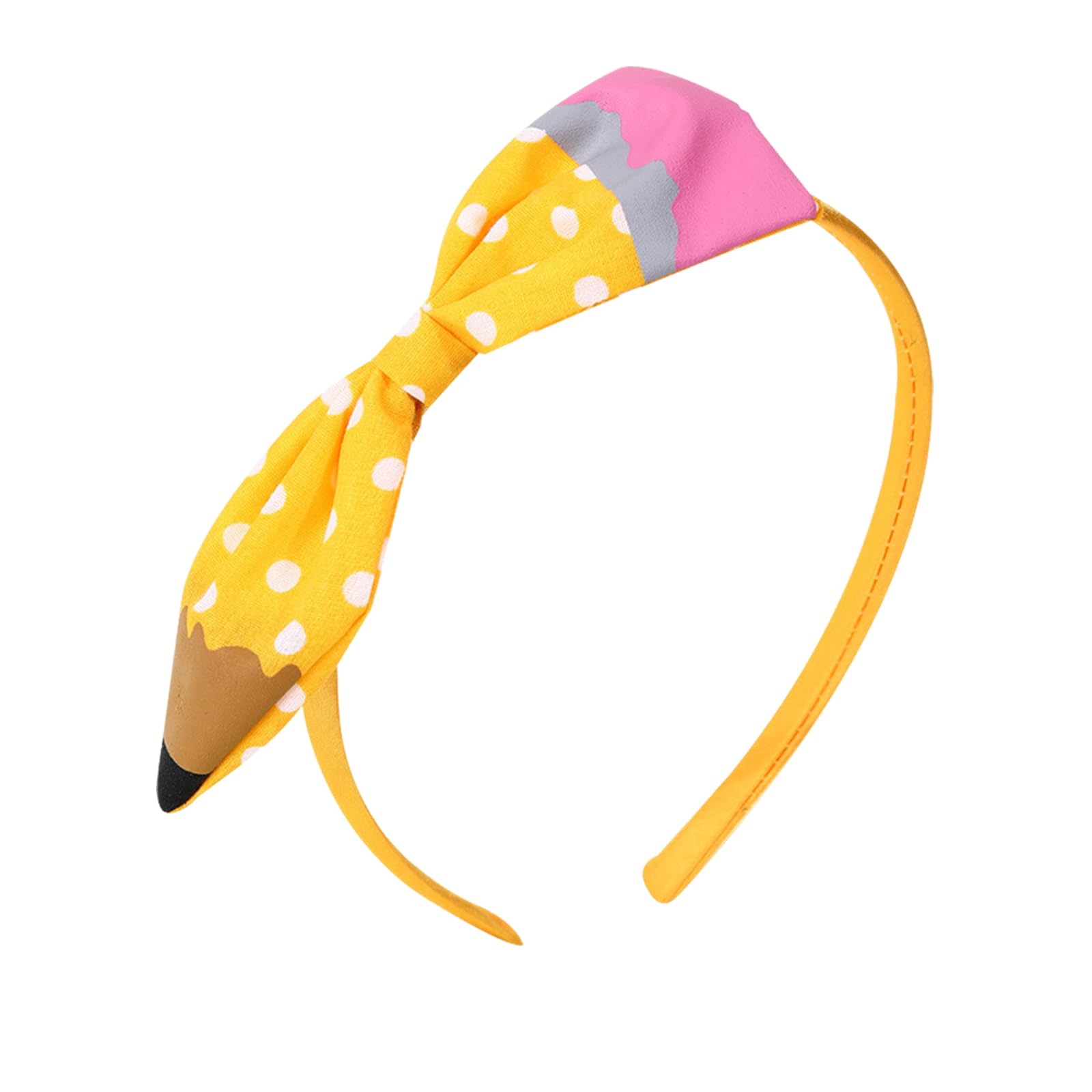 ZEYER Back to School Headbands Yellow Pencil Headbands Cute Hair Band School Hair Accessories for Girls Women Non Slip Headbands