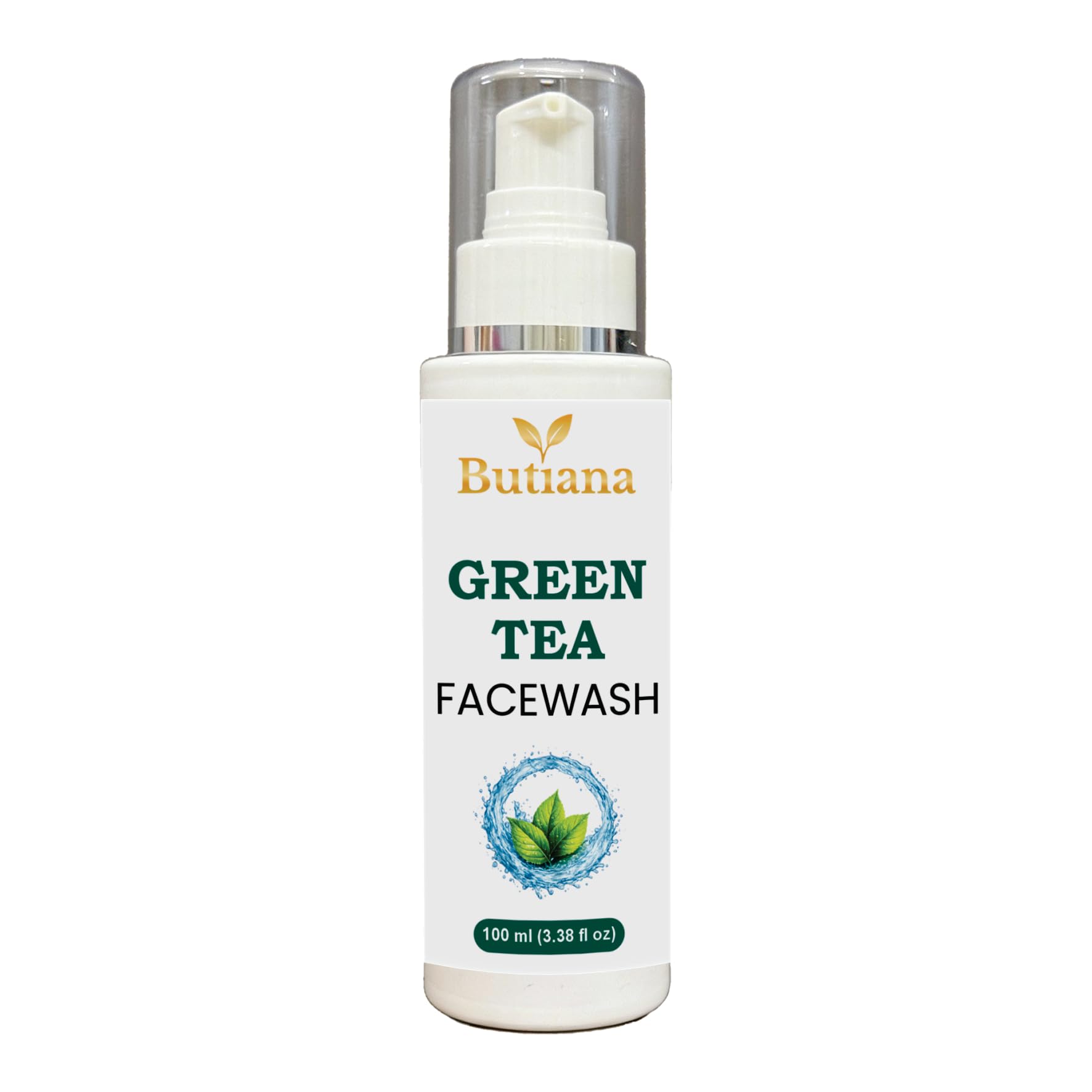 Butiana Green Tea Face Wash 100Ml  Gentle Daily Cleanser With Brush, Oil Control & Refreshing Hydration, Deep Pore Cleansing Fa