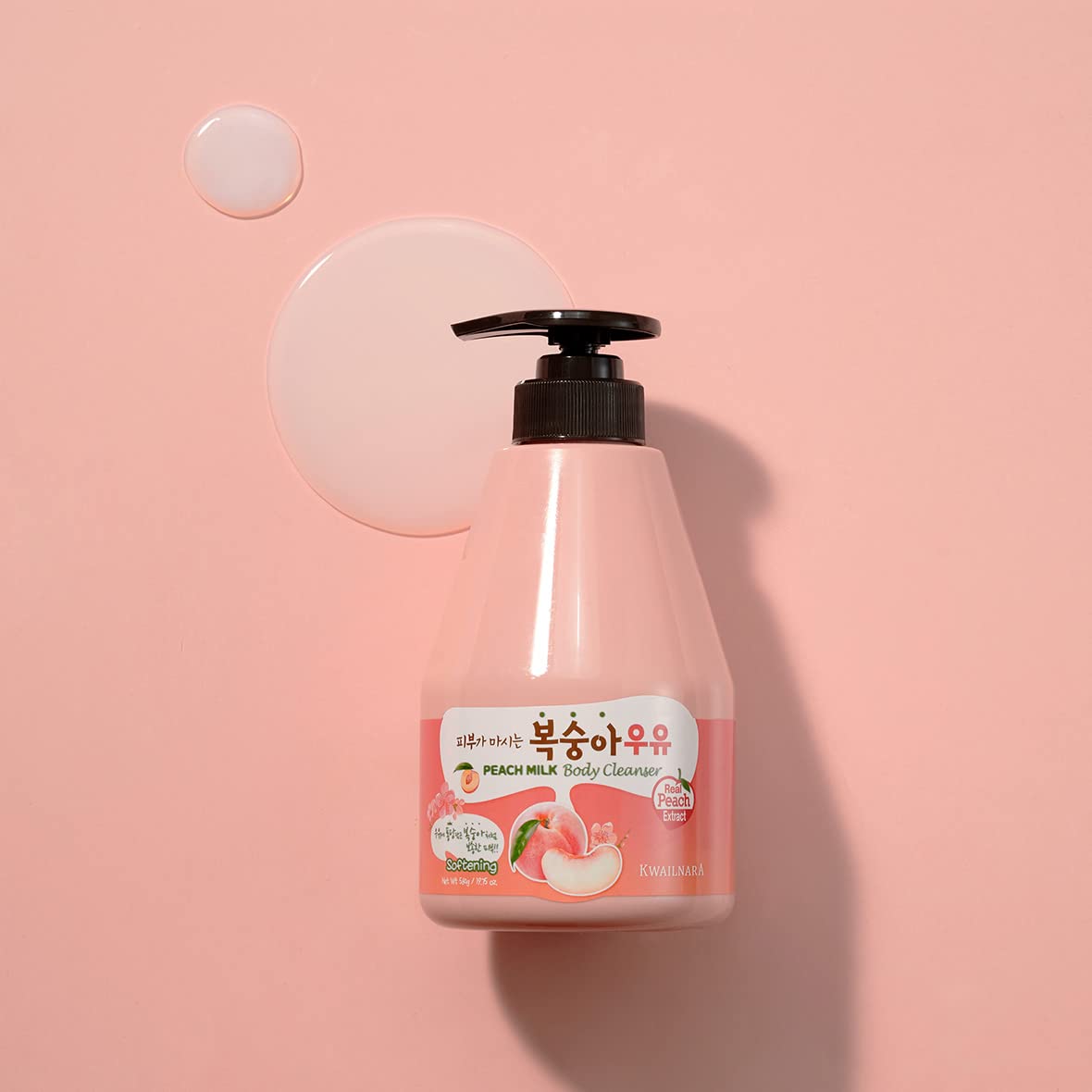 WELCOS KWAILNARA Peach Milk Body Cleanser 560 g / 19.75 oz.