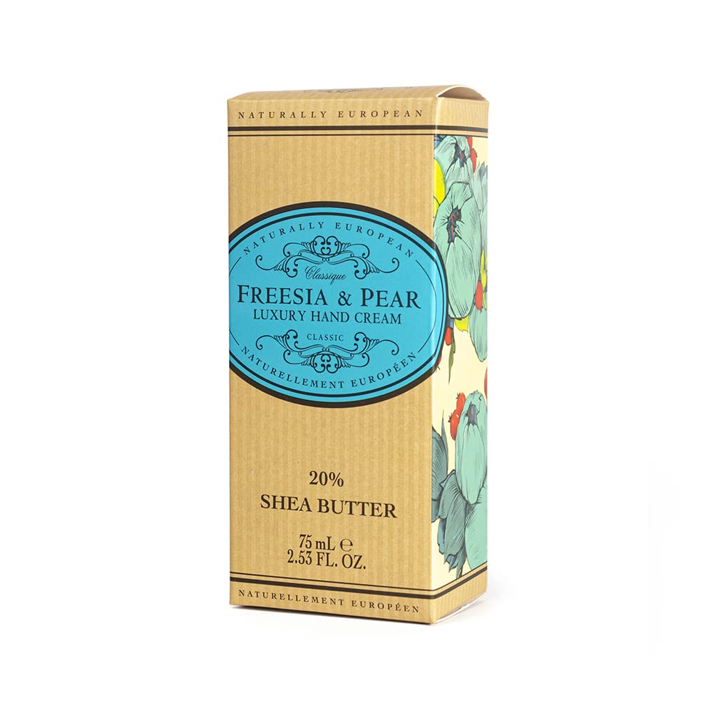 THE SOMERSET TOILETRY COMPANY Freesia & Pear Hand Cream 20% Shea Butter 75ml - Moisturizing for Dry Hands, Plastic Packaging