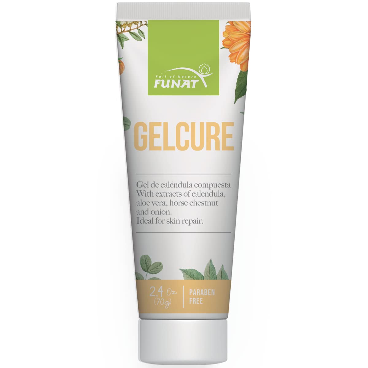 FULL OF NATURE FUNAT Calendula Aloe Vera Skin Repair Body and Face Lotion Moisturising Cream Therapy Treatment Reparador Paraben
