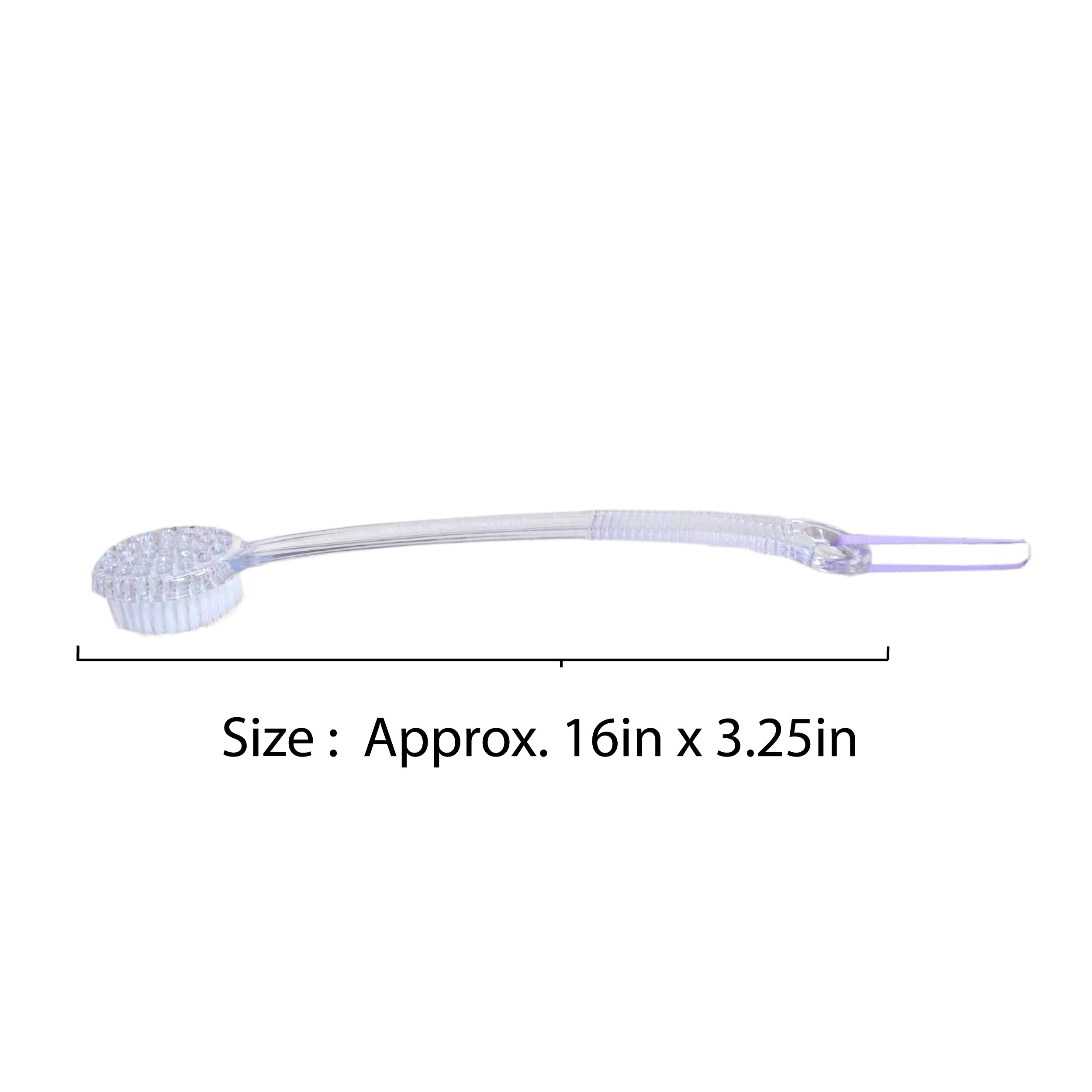 Aquasentials Exfoliating Bath Brush (15.5In) (Clear Handle)